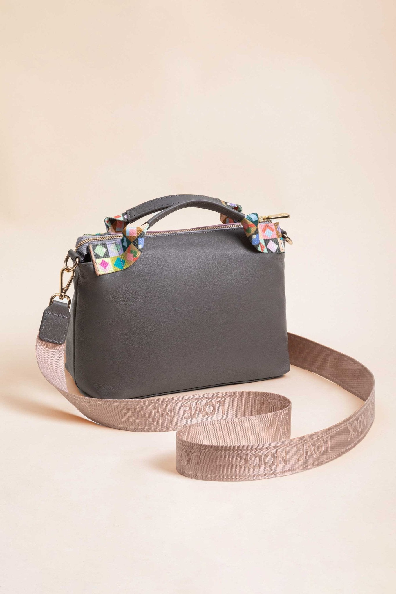 Crossbody Bonita Gris / Doble Correa - LOVENOCK