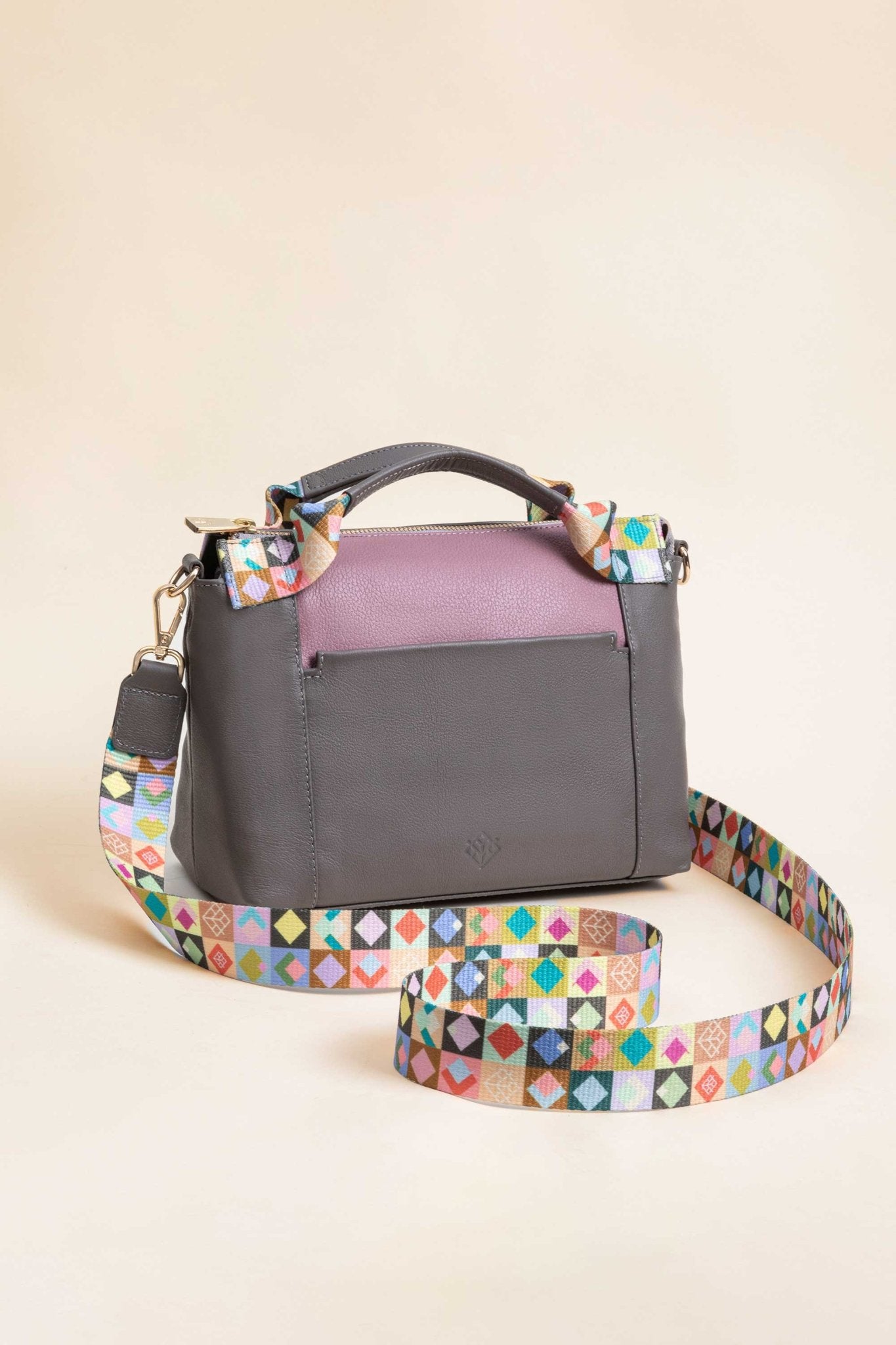 Crossbody Bonita Gris / Doble Correa - LOVENOCK