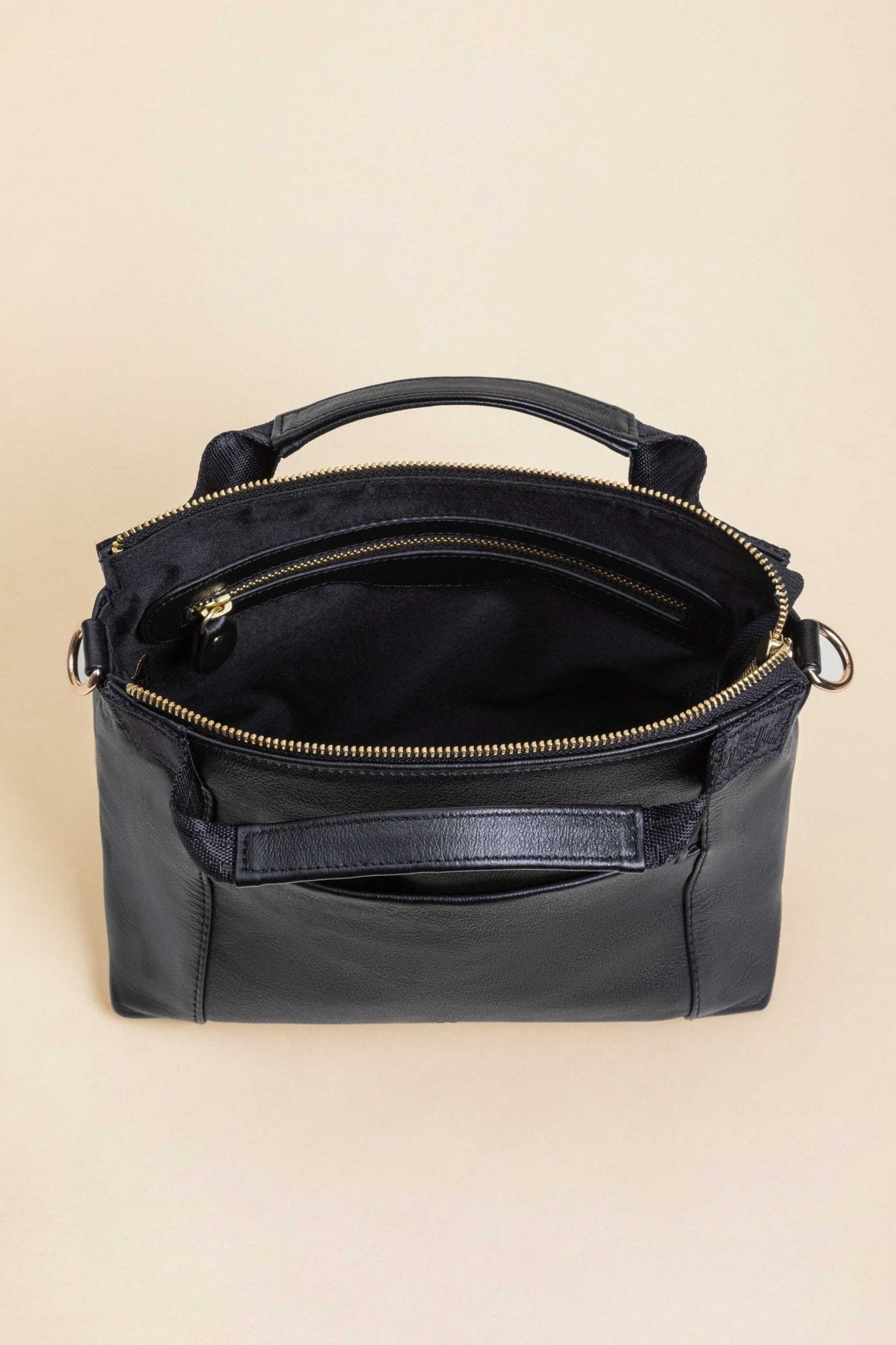 Crossbody Bonita Negro / Doble Correa - LOVENOCK